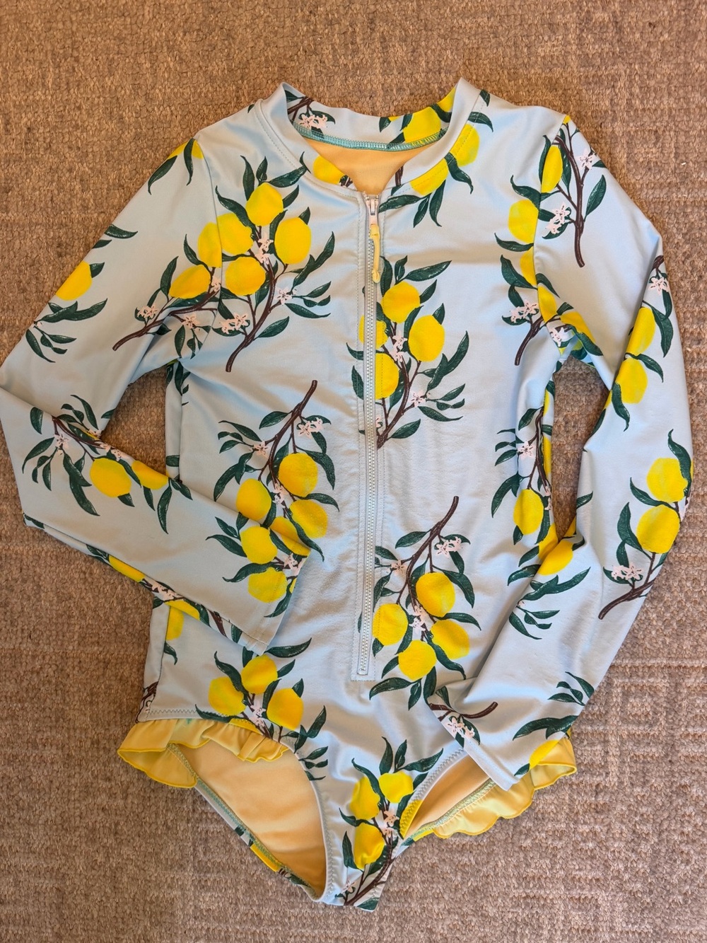 Pink Chicken girls lemon rashguard size 14